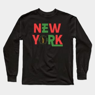 New York - Christmas Statue of Liberty Long Sleeve T-Shirt